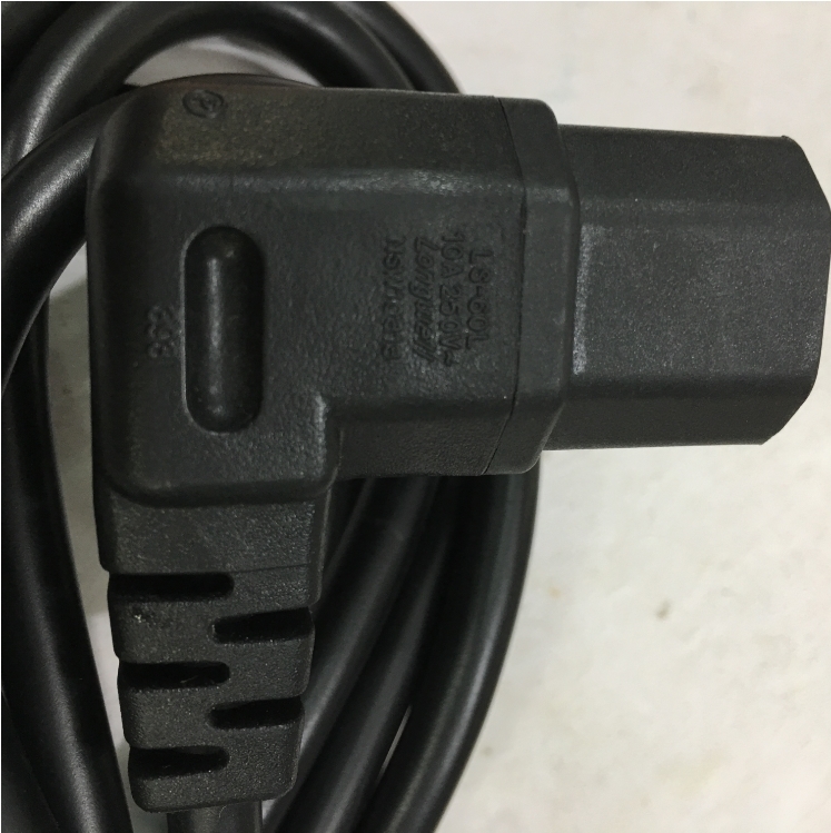 Dây Nguồn Longwell LP-61L LS-60L Chuẩn 3 Chấu Có Cầu Chì Chữ L Vuông Góc 90 Độ AC Power Cord BS1363 to C13 Right Angle 10A 250V 3X0.75mm Length 1.9M