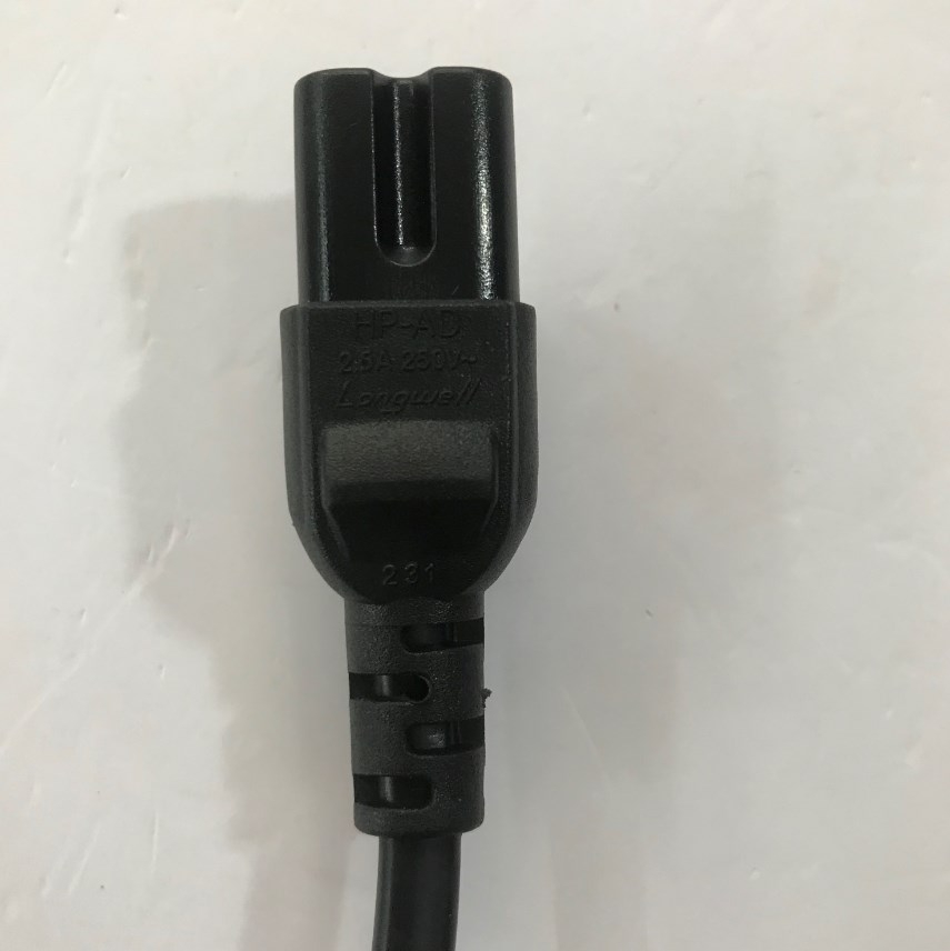 Dây Nguồn LONGWELL LP-61L HP-AD UK Chuẩn 3 Chấu Có Cầu Chì AC Power Cord BS1363 to C7 2.5A 250V 2X0.75mm Length 1.8M