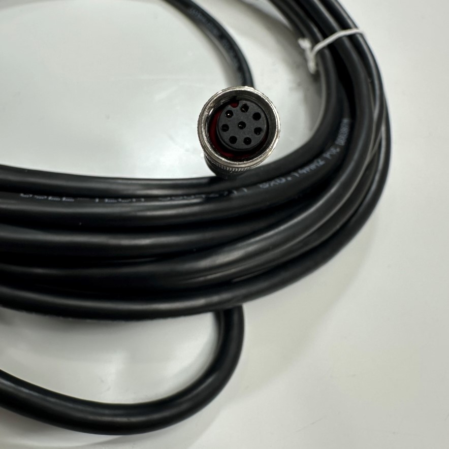 Cáp 5M 17ft GSEE-TECH SK8-5M/S10 Cable Connector M8 A-Code 8 Pin Female to 8 Core Open End Cable 8x0.14mm² OD 5.6mm For Automation Sensors and Actuators