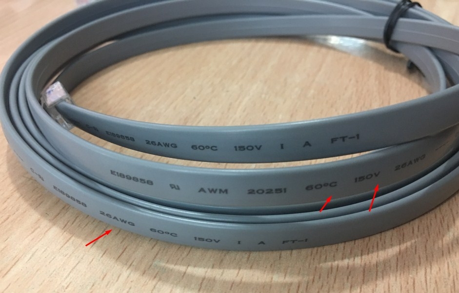 Cáp Điện Thoại Mỏng Dẹt Telephone Polycom RJ12 6P6C to RJ12 6P6C 26AWG Flat Grey Length 3M
