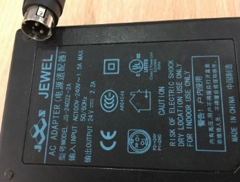 Adapter Original 24V 2.2A  53W JEWEL JS-24022-2A Connector Size 3Pin 10mm Mini Din