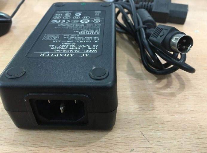 Adapter Original EA1050B-240 24V 2.5A 60W Por Printer EPSON TM-T81, PS-180,TM-T82 AC/DC 24V/2.5A Connector Size 3Pin 10mm Mini Din