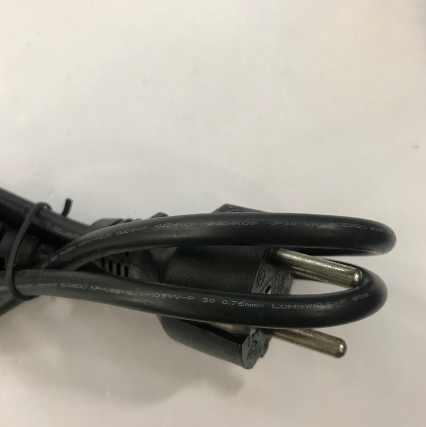 Dây Nguồn LONGWELL LP-34A LS-18 Chuẩn 2 Chân Đầu Tròn AC Power Cord Schuko CEE7 Euro Plug to C5 2.5A 250V 3x0.75mm Length 0.9M
