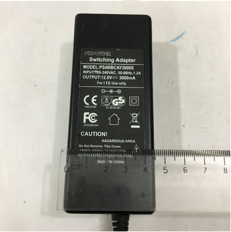 Bộ Chuyển Đổi Nguồn Adapter Original 12V 3A 36W FlyPower PS48IBCAY3000S Connector Size 5.5mm x 2.1mm