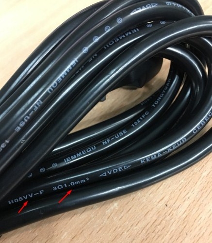 Dây Nguồn 2 Chân Tròn DEREN DR-310 DEKON DK-390 AC Power Cord Europe Plug Schuko CEE 7/7 to IEC320 C13 10A 250V 3x1.0mm For Thiết Bị Mạng Cisco Và Máy Chủ Length 3M