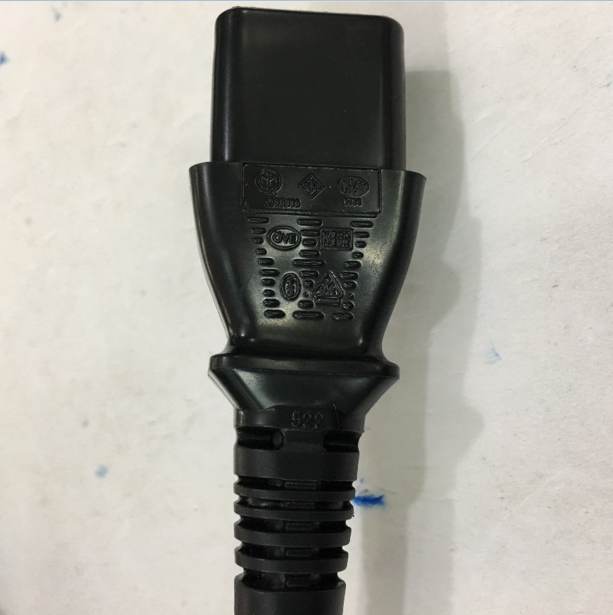 Dây Nguồn I-SHENG SP-60 IS-14 UK Chuẩn 3 Chấu Có Cầu Chì AC Power Cord 100613-008 BS1363 to C13 10A 250V 3X0.75mm Length 1.8M