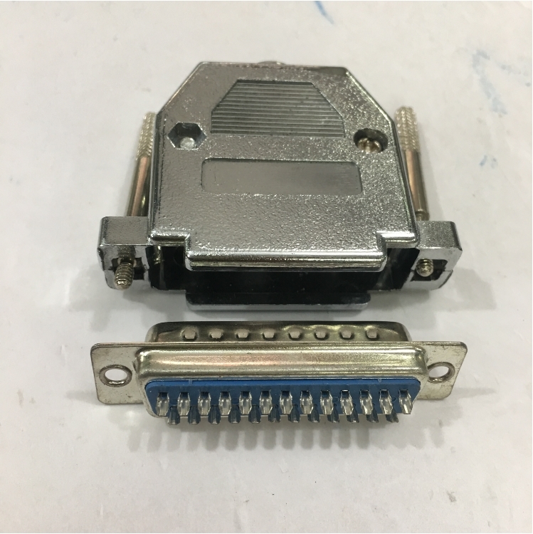 Bộ Rắc Hàn Cổng DB25 Male Solder Connector & 1284 Parallel DB25 Hood Metalized Plastic