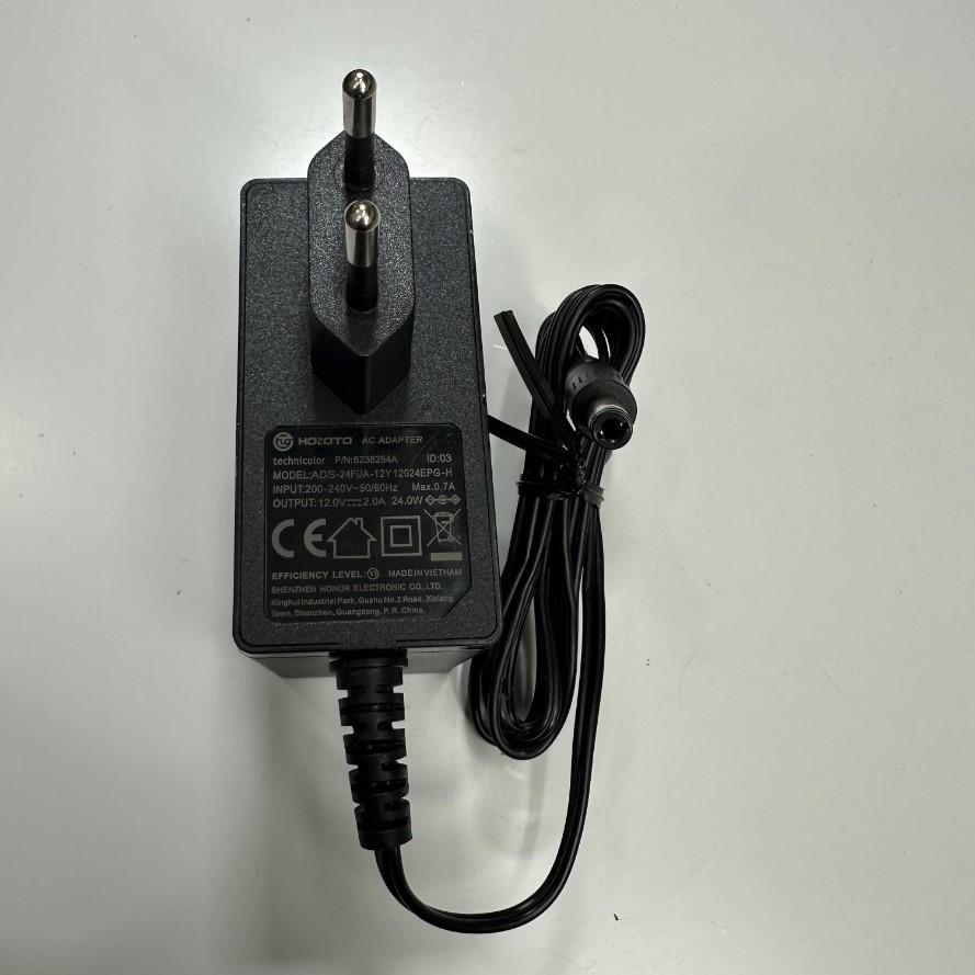 Adapter 12V 2A 24W HOIOTO ADS-24FUA-12Y EU Plug Connector Tip Size 5.5mm x 2.5mm For Cân Điện Tử Balances, Màn hình Dahua Monitor and WD My Book 12V Power Supply
