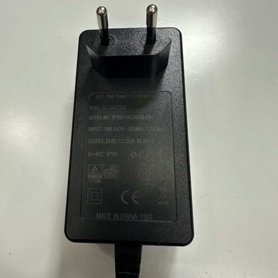 Adapter 24V 2.5A 60W XING YUAN Connector Tip Size 5.5mm x 2.5mm For Printer Scanner Kodak, Fujitsu Scanner, LED CCTV LCD, Máy Lọc Không Khí Xiaomi Smartmi Jya Fjord