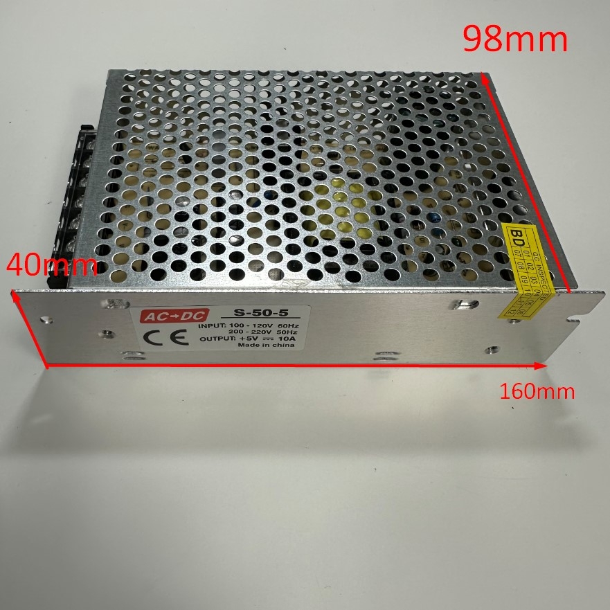 Nguồn Tổ Ong 5V 10A 50W S-50-5 Power Supply Input 110-220VAC 50/60Hz