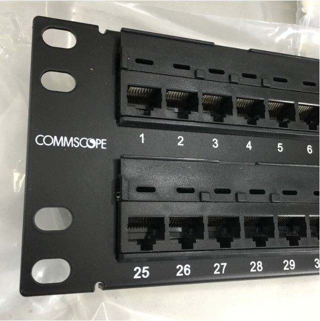 Thanh Trung Chuyển Đấu Nối Commscope AMP 0-0406331-1 48 Port Patch Panel CAT 5E UTP 2U