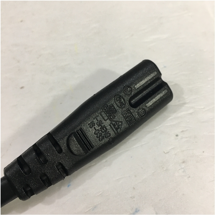 Dây Nguồn Số 8 I-SHENG SP-021A IS-033 Chuẩn 2 Chân Đầu Tròn AC Power Cord Schuko CEE7/16 Euro Plug to C7 2.5A 250V 2x0.75mm For Printer or Adapter Cable FLAT PVC Black Length 1M