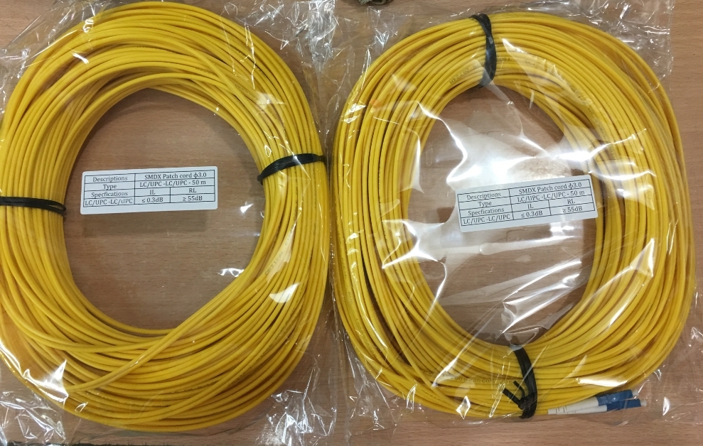 Dây Nhẩy Quang LC to LC Duplex 50M Singlemode OS2 9/125 3.0mm PVC Length 50M