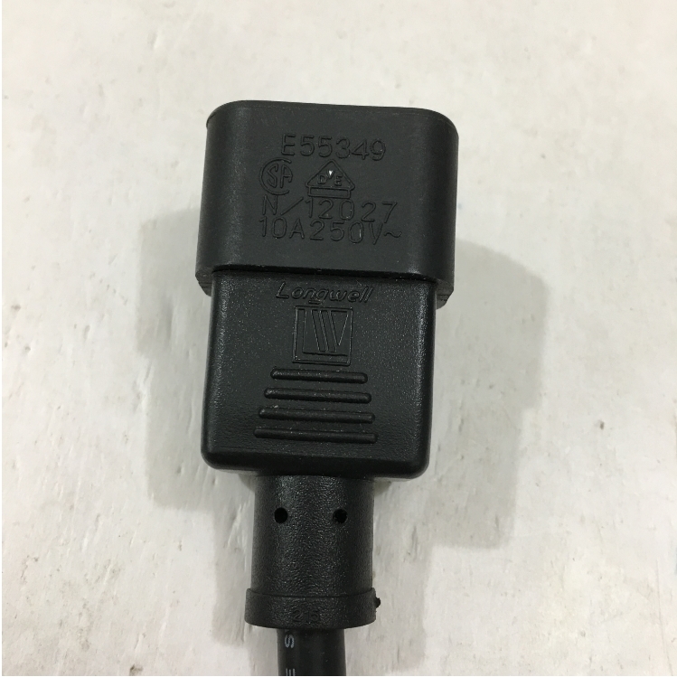 Dây Nguồn Longwell LS-60 LS-14 AC Power Cord IEC60320 IEC C13 to IEC C14 10A 250V 3x0.75mm² For Computer Desktop Network Switch Router length 1.3M