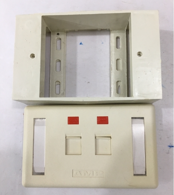 Đế Lắp Nổi Chữ Nhật WallPlate Network RJ45 Back Plate Wall Mount box 115x70x32mm