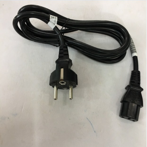 Dây Nguồn I-SHENG SP-022 IS-14 Chuẩn 2 Chân Đầu Tròn AC Power Cord Schuko CEE7 Euro Plug to C13 10A 250V 3x0.75mm HP 8121-0731 Length 1.8M