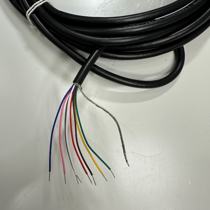 Cáp 5M 17ft GSEE-TECH SK8-5M/S10 Cable Connector M8 A-Code 8 Pin Female to 8 Core Open End Cable 8x0.14mm² OD 5.6mm For Automation Sensors and Actuators