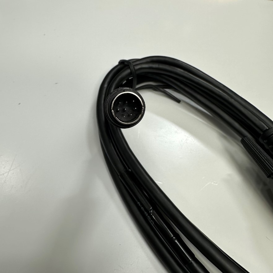 Cáp 1.8M 6ft RS232 Communication Shielded Cable Mini Din 8 Pin Male to DB9 Female For Máy Đọc Vi Phiến Hấp Thụ Không Cần Bộ Lọc Molecular Devices SpectraMax Plus 384 Microplate Reader witch Computer