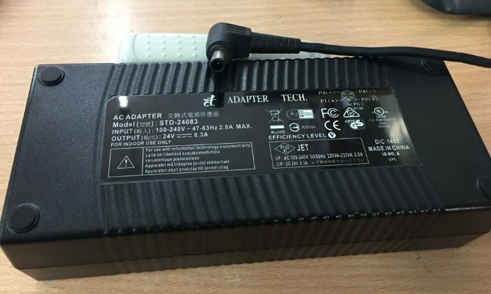 Adapter Original Tech STD-24083 24V 8.3A IEC C14 200W Connector Size 6.5mm x 4.4mm