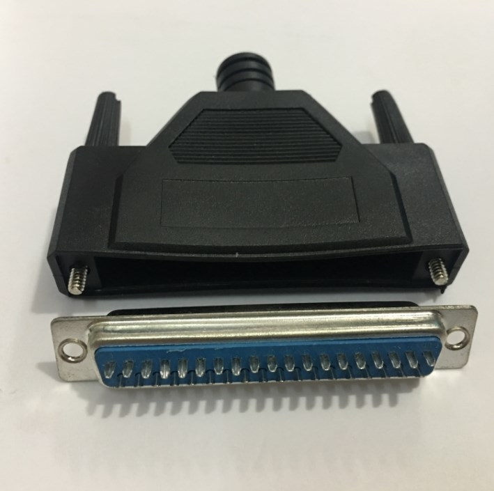 Bộ Rắc Hàn Cổng 37 Chân Hai Hàng Âm DB37 Female 2 Row 37Pin PVC Shell Kit Plug Connector Black