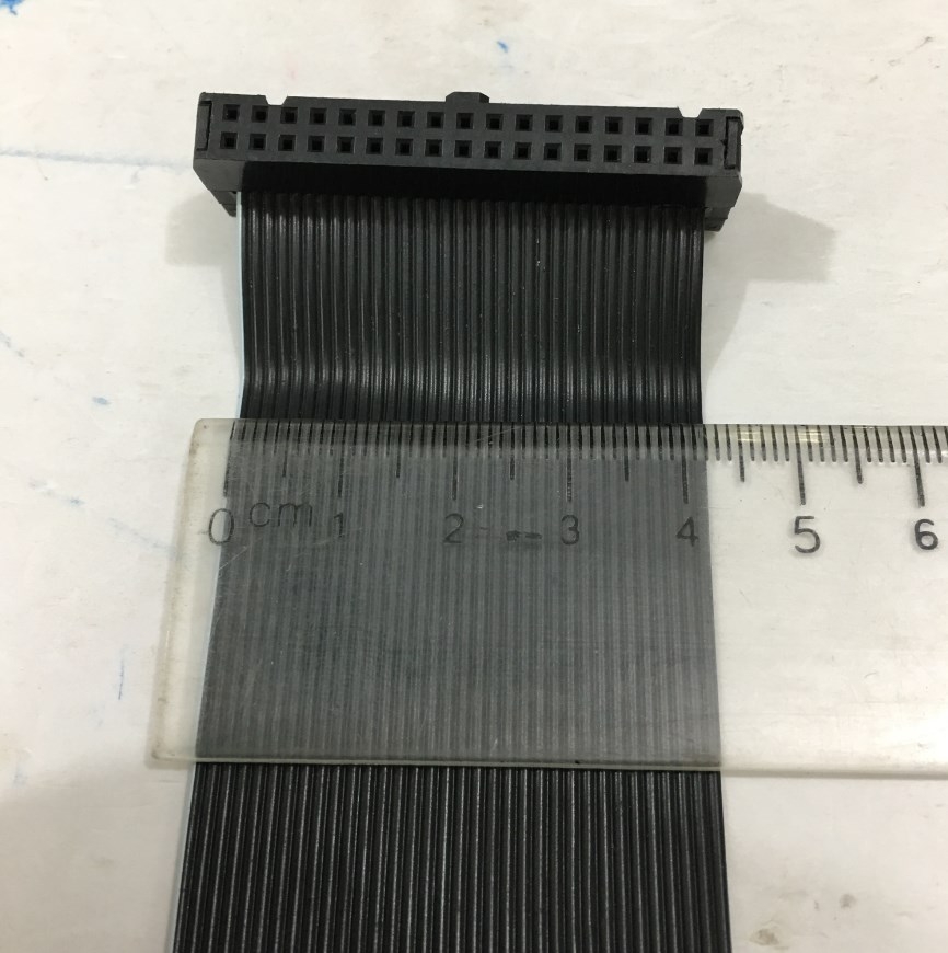 Cáp 34 Pin Flat Ribbon Cable Female to Female 2x17P 34 Wire Black Dài 45Cm IDC Pitch 2.54mm - Cable Pitch 1.27mm For HMI Panel CMC CNC PLC