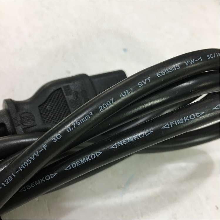 Dây Nguồn Longwell LS-60 LS-14 AC Power Cord IEC60320 IEC C13 to IEC C14 10A 250V 3x0.75mm² For Computer Desktop Network Switch Router length 1.3M