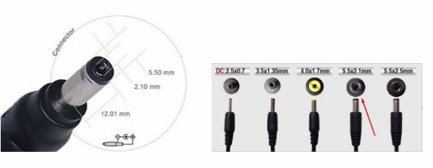 Adapter Original SMS-00240200-S10B 24V 2A Connector Size 5.5mm x 2.1mm