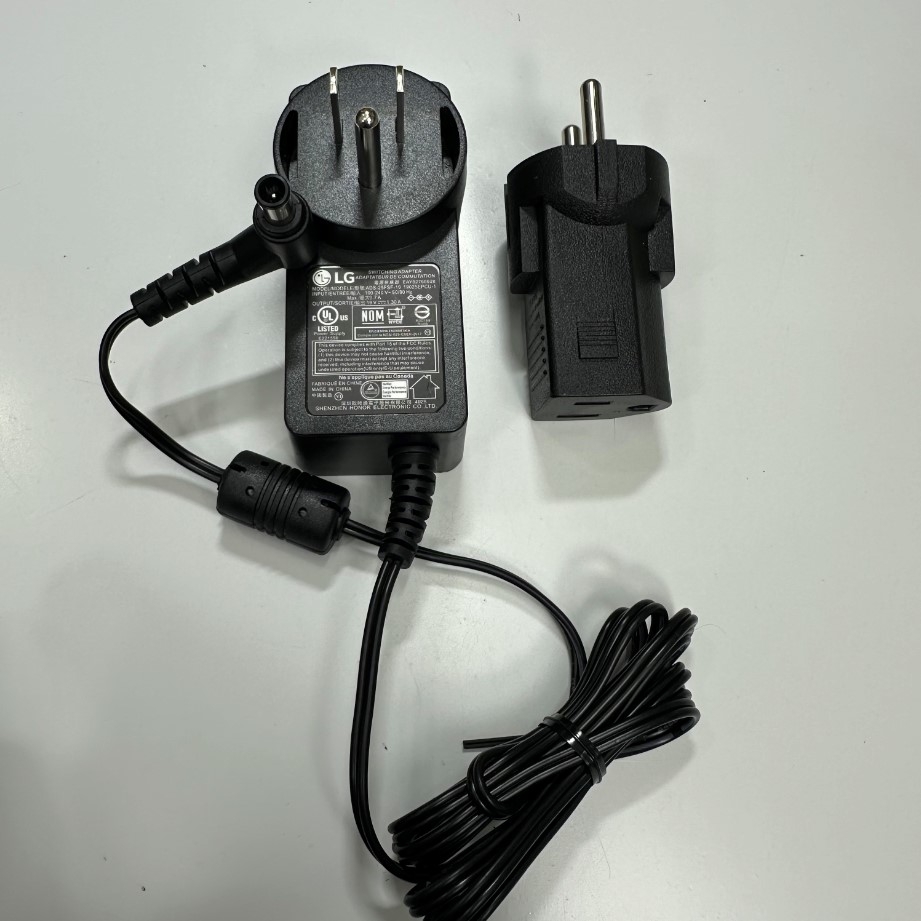 Adapter 19V 1.3A 24W LG ADS-25FSG-19 EU Plug Connector Tip Size 6.5mm x 4.4mm For LG Monitor Power Supply LG Odyssey Monitor; LG LCD LED TV Monitor