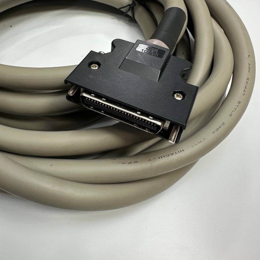 Cáp 5M 17ft Shielded Grey PVC Cable Hitachi Ø 13.5mm Connector MDR 50 Pin Male to 50 Core Ends For LS Servo Drives I/O Signal Control Line 50 Pin CN1 APC-CN103A Cable