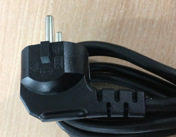 Dây Nguồn 2 Chân Tròn LINETEK LP-33 LS-60 AC Power Cord Europe Plug Schuko CEE 7/7 90 Degree to IEC320 C13 10A 250V 3x0.75mm 18AWG Length 1.8M