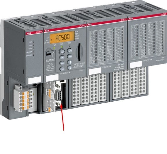 Cáp Lập Trình Connection to an AC-500 with the TK681 CP600-AC500 RS232 Communication Cable Kết Nối ABB HMI CP600 Series Với ABB AC500 PLC Qua Giao Thức RS232 DB9 Male to DB9 Male White Length 5M