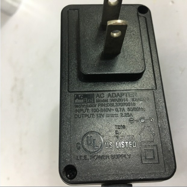 Adapter Original ACBEL 12V 2.25A 27W WAB014 Connector Size 5.5mm x 2.5mm