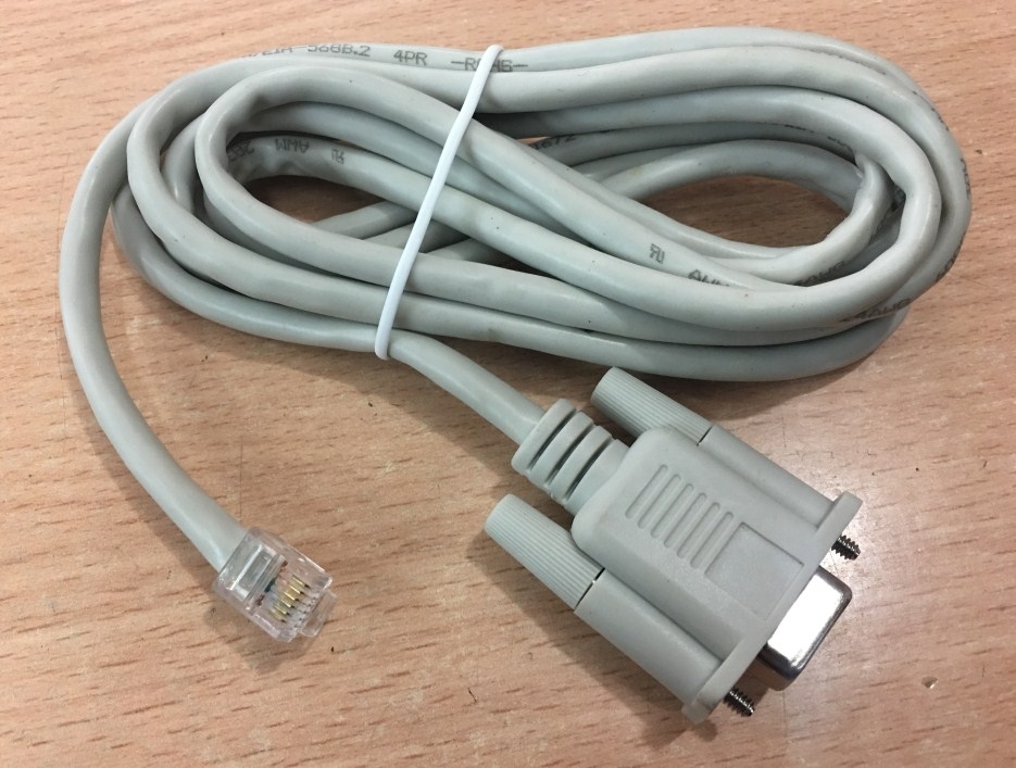 Cáp Điều Khiển Truyền Dữ Liệu Cho Máy Điện Giải EasyLyte REF 2124 Kết Nối Với Computer RJ12 Male 6Pin To DB9 Female RS232 Serial Grey Length 2M
