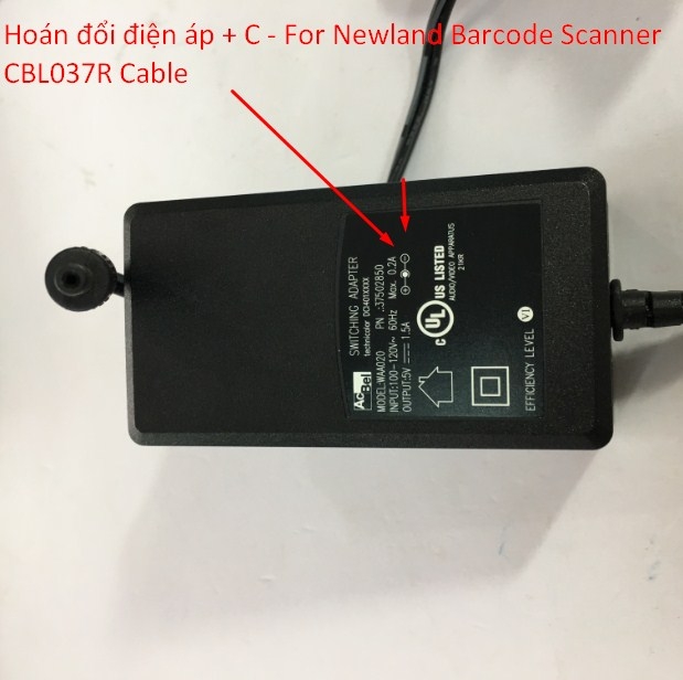 Adapter 5V 1.5A 7.5W ACBEL For Newland Barcode Scanner Original CBL037R RS232 Cable HR100 HR1050 HR200 HR1550 HR3250 HR3260 FR4050 Connector Size 3.5mm x 1.35mm