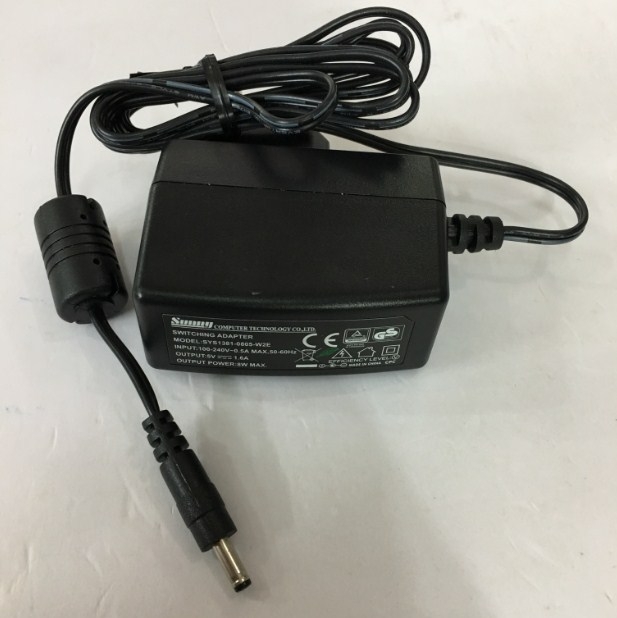 Adapter SUNNY 5V 1.6A 8W SYS1381-0805-W2E For Zebra DS4208 Barcode Scanner Original CBA-R01-S07PBR RS232 Cable RS232 to RJ50 10Pin Cable with DC Power Connector Size 3.5mm x 1.35mm