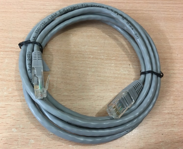 Dây Nhẩy Original Patch Cord Lan Network ADC Krone 6451 5 094-30 Cat5e UTP 8 Wire Full Straight-Through Cable Gray Supports 10/100/1000 Ethernet Length 3M