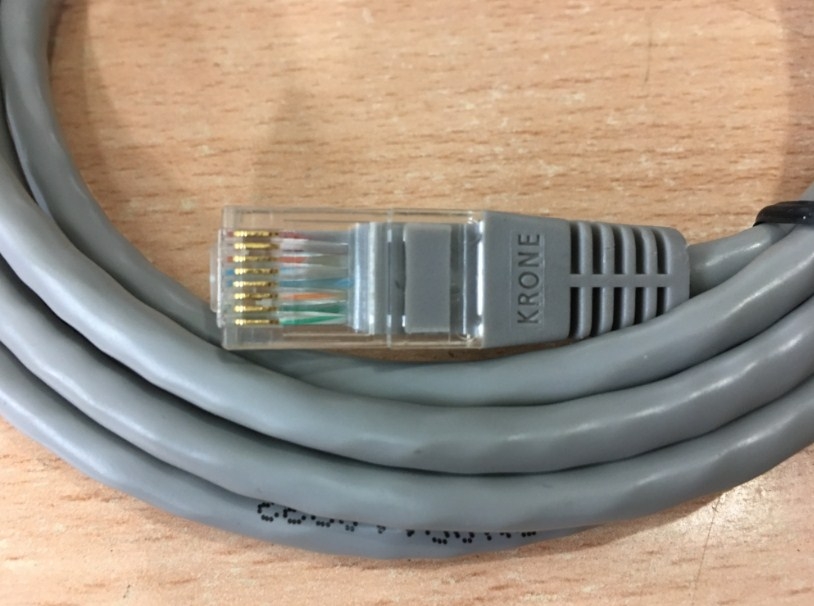 Dây Nhẩy Original Patch Cord Lan Network ADC Krone 6451 5 094-30 Cat5e UTP 8 Wire Full Straight-Through Cable Gray Supports 10/100/1000 Ethernet Length 3M