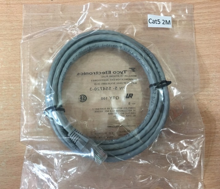 Dây Nhẩy Original Patch Cord Lan Network ADC Krone 6451 5 094-20 Cat5e UTP 8 Wire Full Straight-Through Cable Gray Supports 10/100/1000 Ethernet Length 2M
