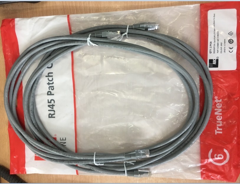 Dây Nhẩy ADC KRONE Cat6 RJ45 UTP Patch Cord Straight-Through Cable 6451 5 994-30B PVC Jacketed GREY 2pcs/Lot Length 3M