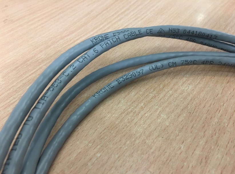 Dây Nhẩy ADC KRONE Cat6 RJ45 UTP Patch Cord Straight-Through Cable 6451 5 994-30B PVC Jacketed GREY Length 3M