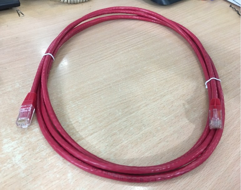 Dây Nhẩy ADC KRONE Cat6 RJ45 UTP Patch Cord Straight-Through Cable 6451 5 990-30B PVC Jacketed RED Length 3M