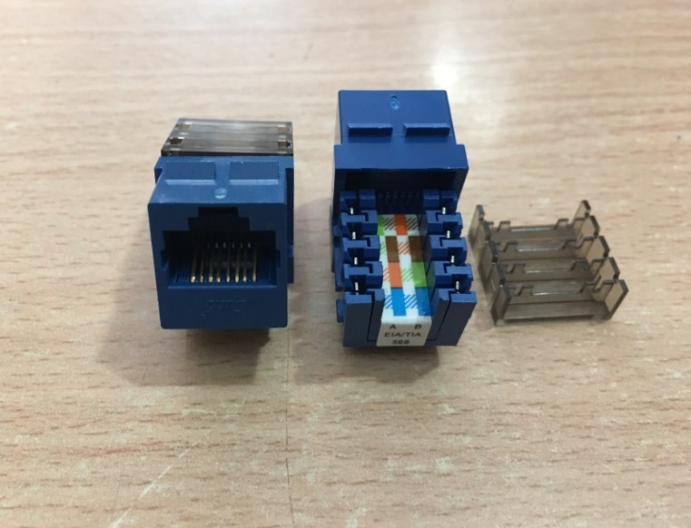 Nhân Mạng Alantek Cat5e 302-202LF1-00BU MODULAR JACK RJ45 CAT5E Blue Keystone