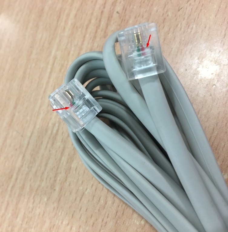 Dây Nhẩy Điện Thoại Bàn Panasonic RJ11 2 Wire Flat Cross Pinned Telephone Line Patch Cord Cable Length 1M