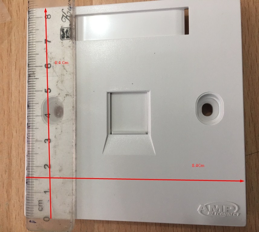 Mặt 1 Port Wallplate AMP FACEPLATE SINGLE PORT B.S. 1859049-1