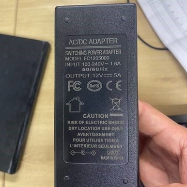 Adapter 12V 5A 60W FC1205000 Switching Power Supply Connector Size 5.5mm x 2.5mm For Máy Tính Công Nghiệp Scada is a Computer, Industrial PC, Fanless PC, Fanless Computer, Box PC, Fanless Box PC