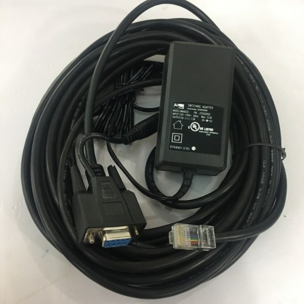 Bộ Cáp Cho Máy Quét Newland CBL037R Cable RS232 to RJ50 10Pin Cable with DC Power và Adapter 5V 1.5A DC Power Supply For Newland Barcode Scanner Length 8M