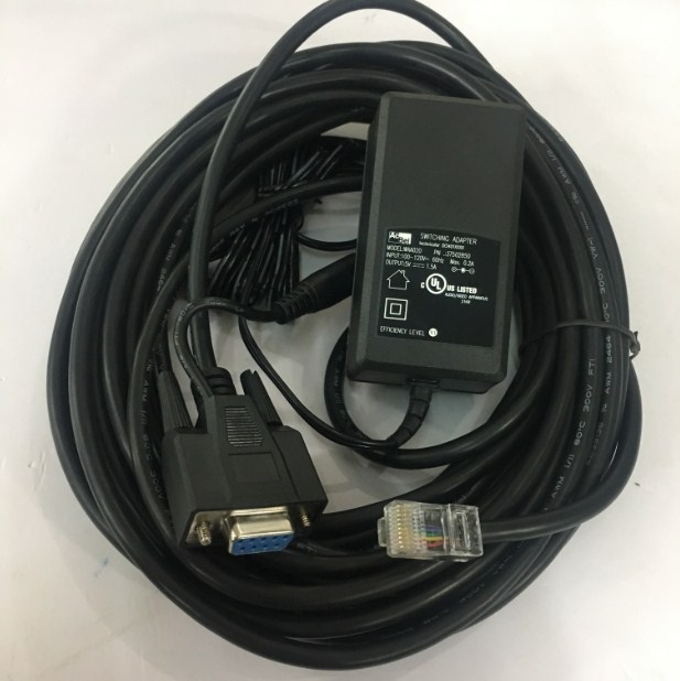 Bộ Cáp Cho Máy Quét Newland CBL037R Cable RS232 to RJ50 10Pin Cable with DC Power và Adapter 5V 1.5A DC Power Supply For Newland Barcode Scanner Length 5M