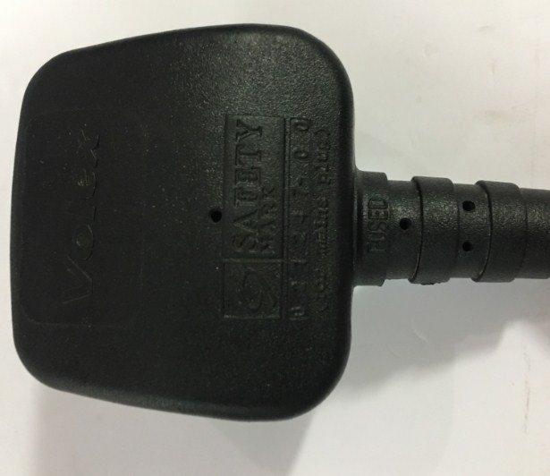 Dây Nguồn VOLEX V1625 UK Chuẩn 3 Chấu Có Cầu Chì AC Power Cord BS1363 to C13 10A 250V 3X1.0mm Length 2.5M