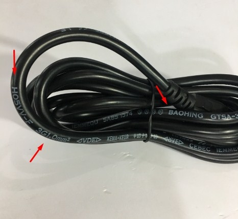 Dây Nguồn VOLEX V1625 UK Chuẩn 3 Chấu Có Cầu Chì AC Power Cord BS1363 to C13 10A 250V 3X1.0mm Length 2.7M