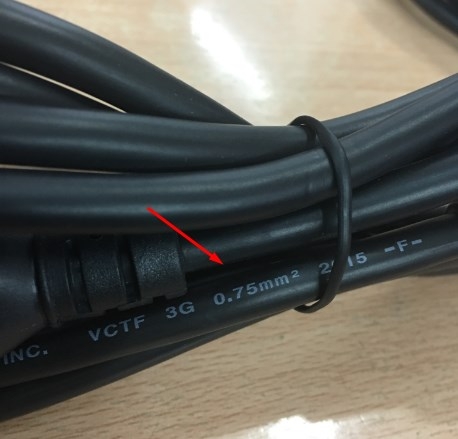 Dây Nguồn Chữ L Vuông Sang Góc Trái JET BUFFALO YP-12 YC-12 NEMA 5-15P to Left Angle C13 AC Power Cord 7A 125V 3x0.75mm 18AWG Length 1.8M